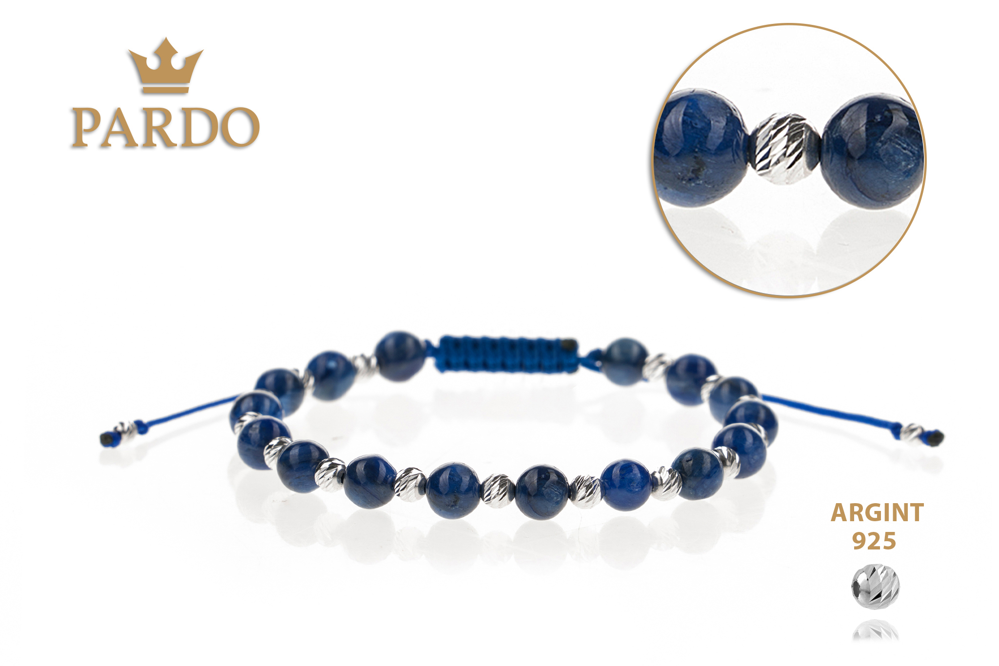 Brățară unisex Pardo din Argint & Kyanit - imagine 3