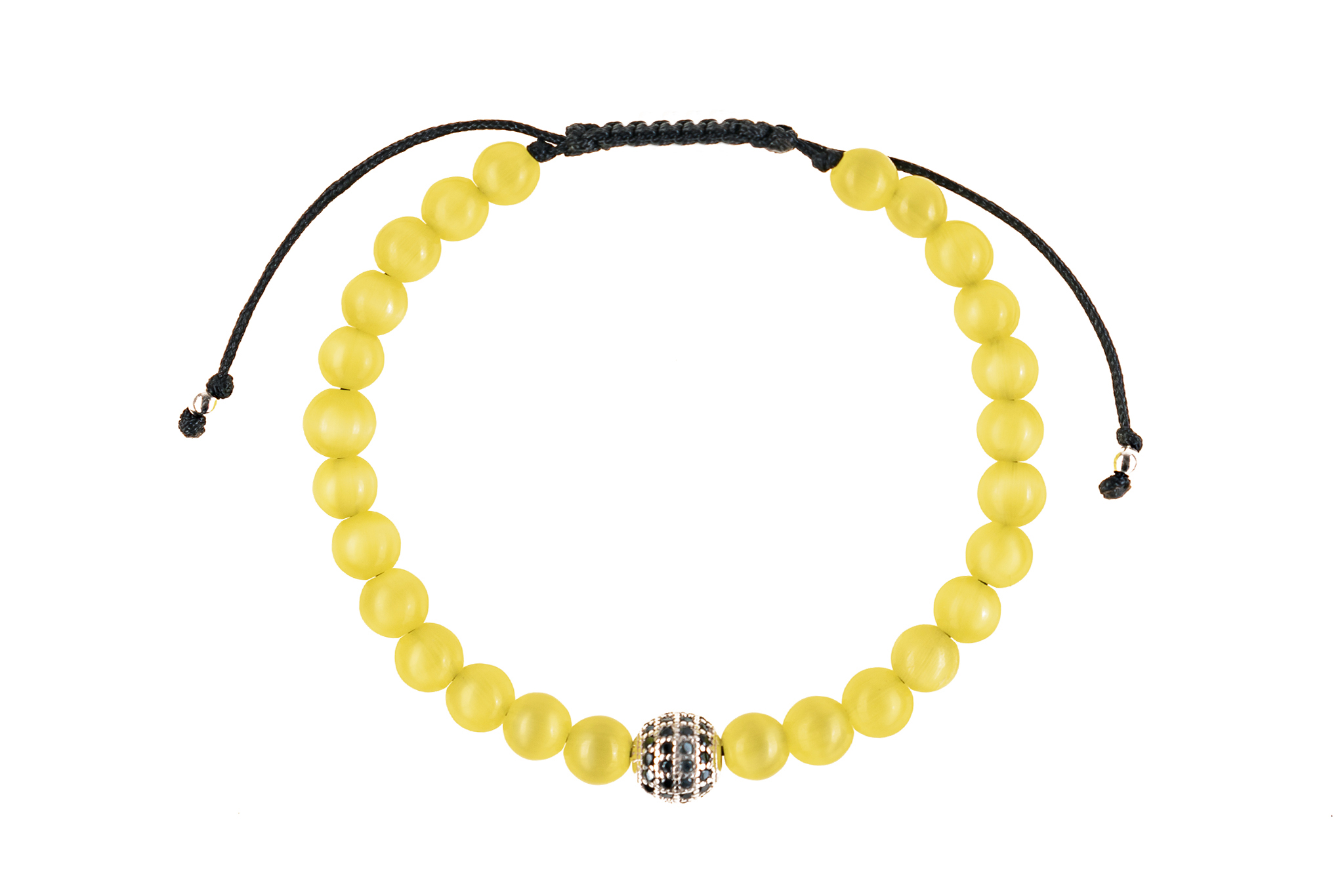 Brățară unisex Pardo realizată cu CZ Argint 925 și pietre semiprețioase Ochi de Pisica - imagine 2