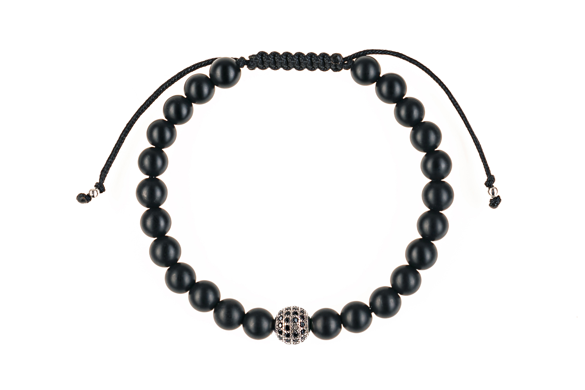 Brățară unisex Pardo realizată cu CZ Argint 925 și pietre semiprețioase Onix - imagine 2