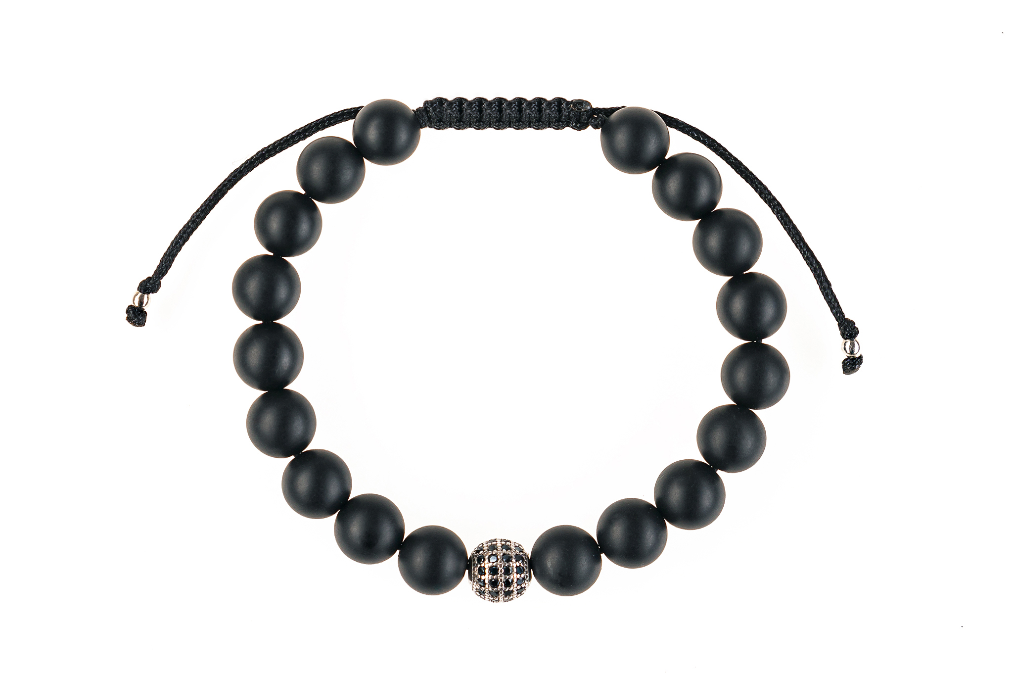 Brățară unisex Pardo realizată cu CZ Argint 925 și pietre semiprețioase Onix - imagine 2