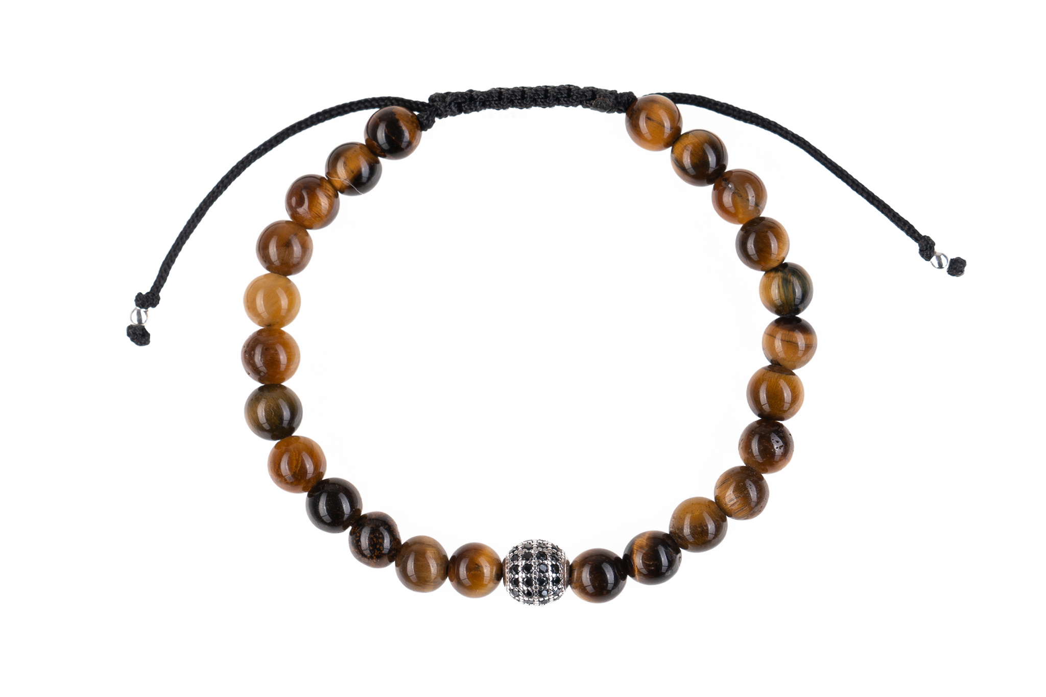 Brățară unisex Pardo realizată cu CZ Argint 925 și pietre semiprețioase Ochi de Tigru - imagine 2