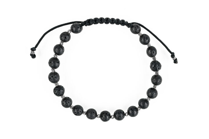 Brățară unisex Pardo din Argint & Lava Stone - imagine 3