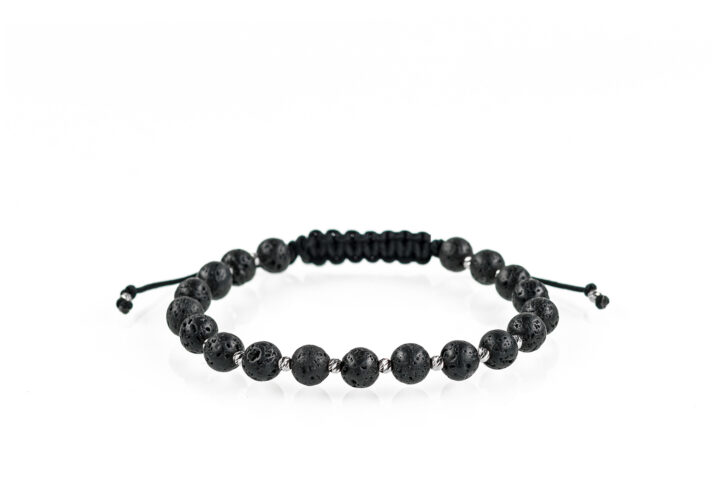 Brățară unisex Pardo din Argint & Lava Stone
