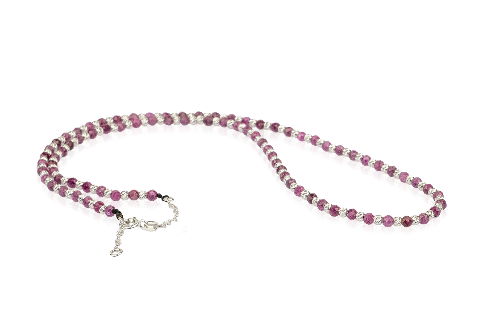 Colier Pardo din Argint și pietre semiprețioase Rubin Roz