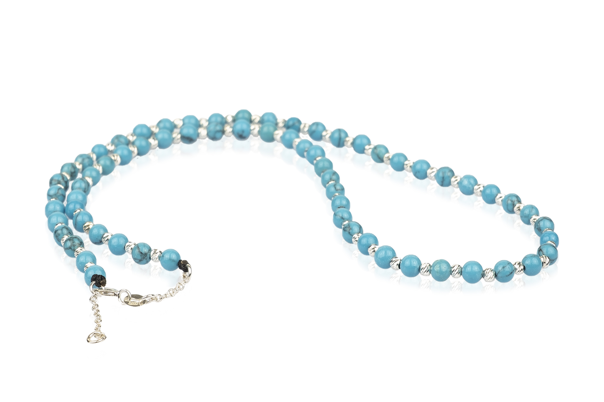 Colier Pardo din Argint și pietre semiprețioase Turcoaz Reconstituit Turcoaz