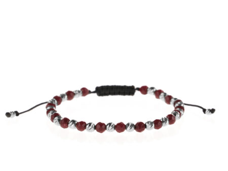 Brățară unisex Pardo din Argint & Onix Roșu